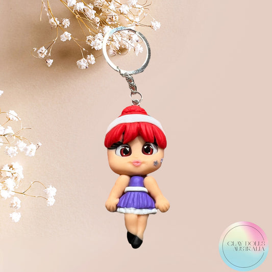 Key Ring Rockabilly Chic Red Hair